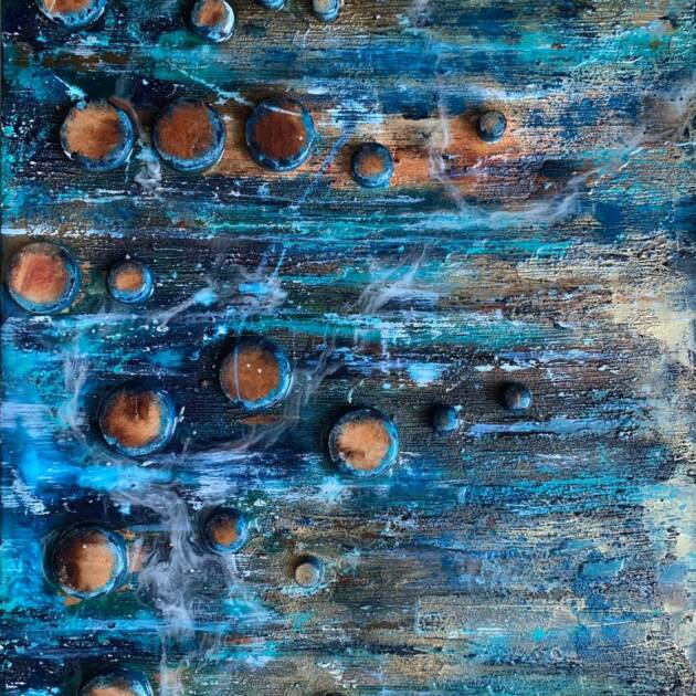 Rusty Dots -.Resinkunst by Meerwerk Sylt